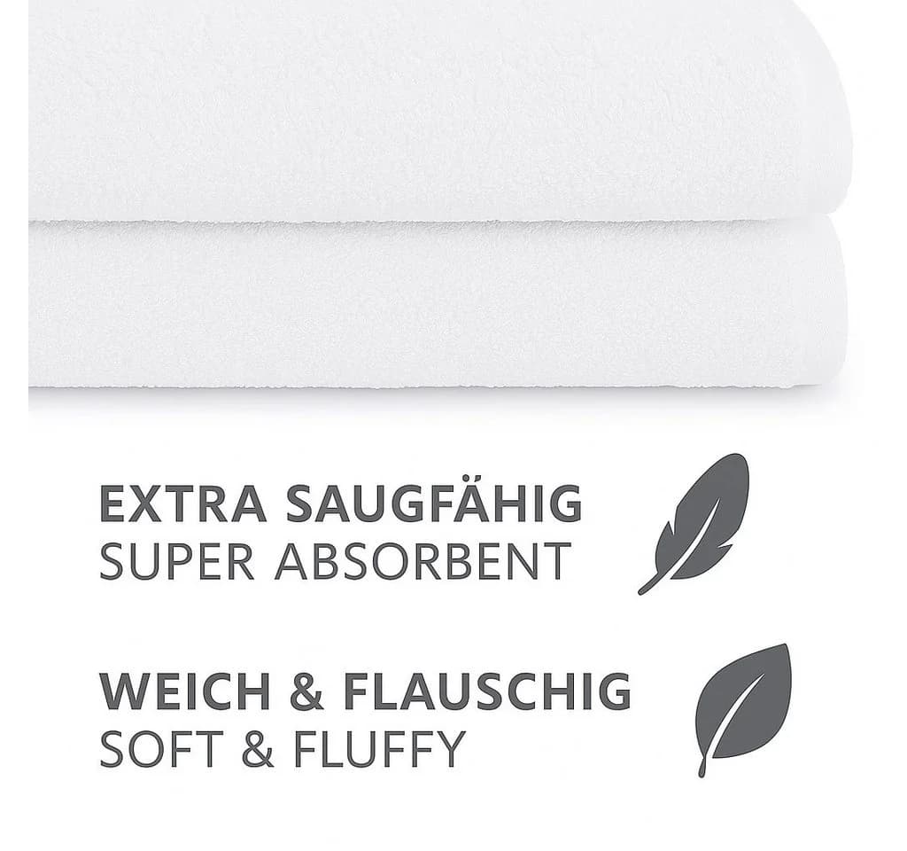 Betz Handtuch-Set Premium 12-tlg. 100% Baumwolle Weiß - Bild 4