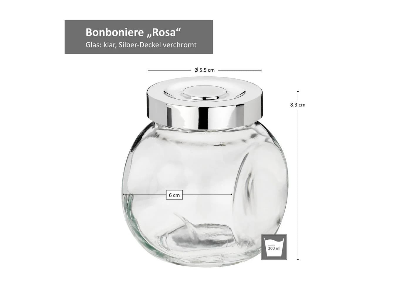 MamboCat Vorratsglas-Set 8er Rosa 200ml mit Schraubdeckel - Bild 5
