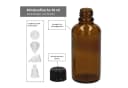 MamboCat Apothekerflaschen 5er Set 50ml Braunglas mit Tropf-Deckel Bild 3