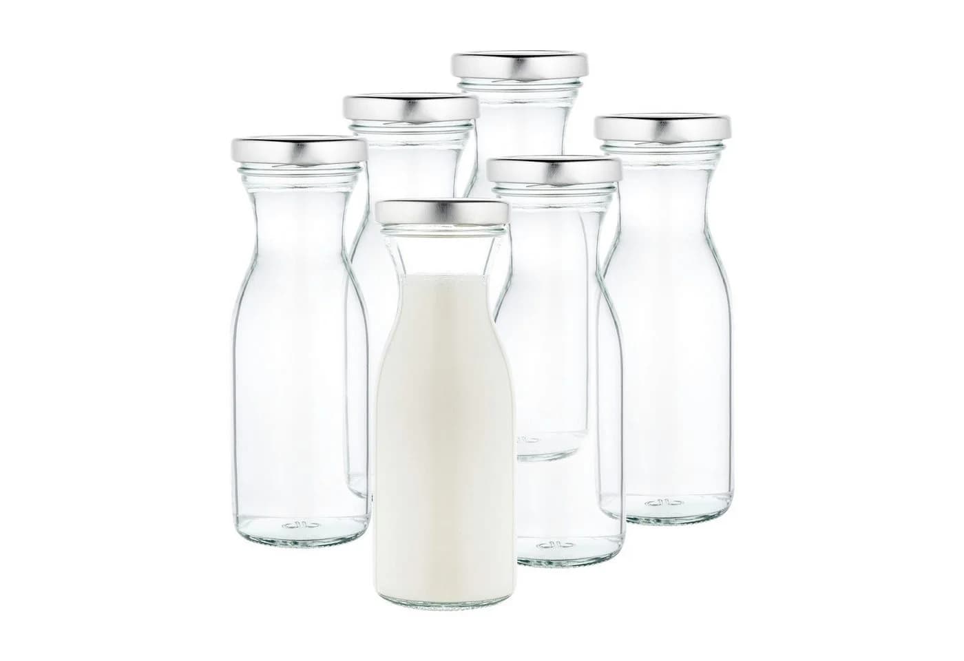 MamboCat Vorratsglas 6er Set Weithals 250ml mit Silber-Deckel - Bild 2