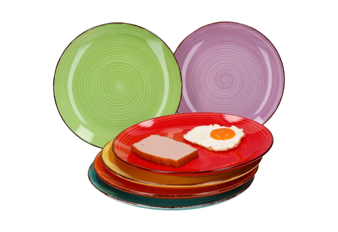 MamboCat Speiseteller 6er Set Uni Bunt