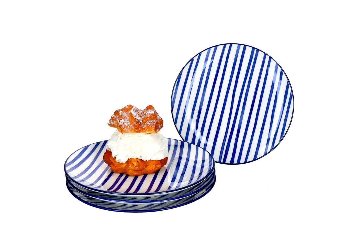 Ritzenhoff & Breker Frühstücksteller 4er Set Streifen Seaside Blau/Weiß - Bild 2