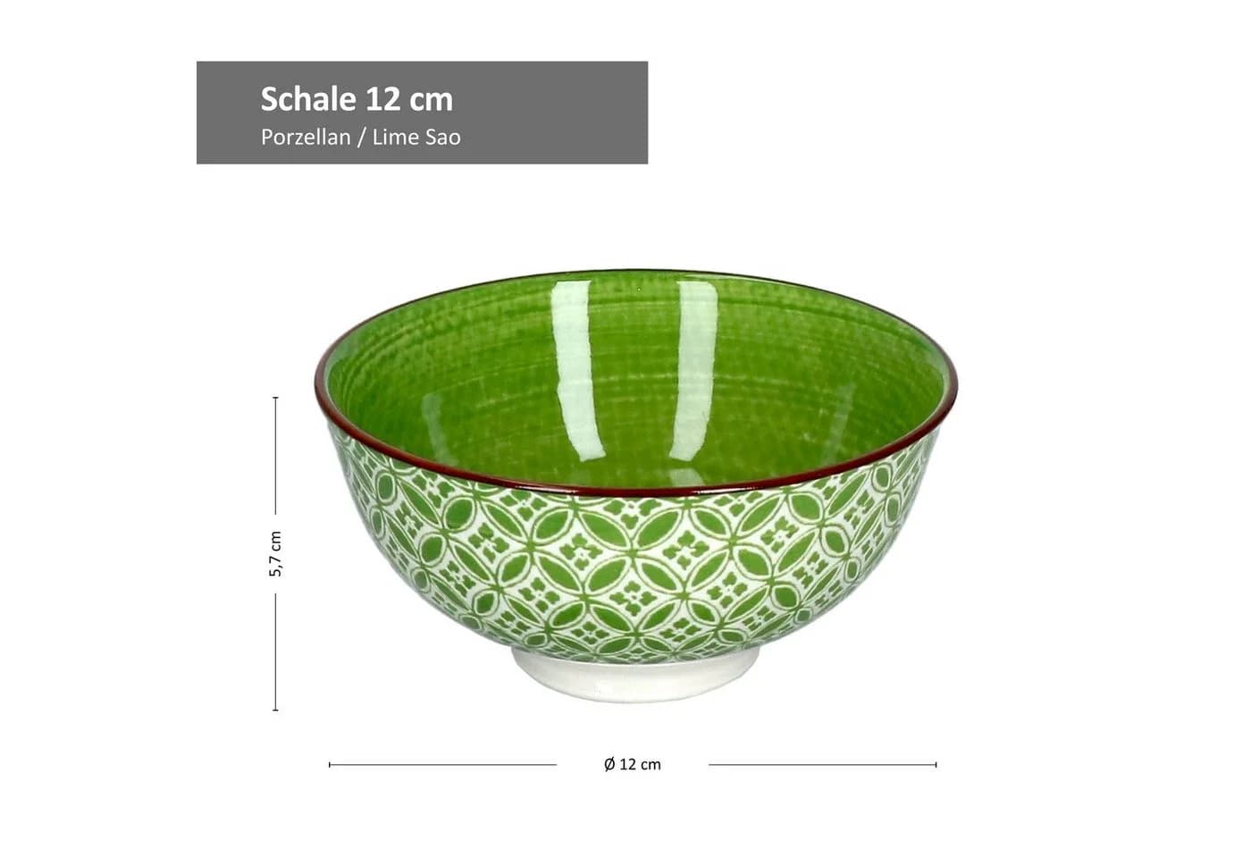 Ritzenhoff & Breker Servierschale 4er Set Lime Sao Grün Porzellan - Bild 4