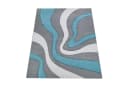 PACO HOME Teppich Diamond 760 Blau Türkis Modernes Wellen Muster Kurzflor Bild 2