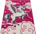 PACO HOME Kinderteppich Diamond 640 Pink 3D-Einhorn Bild 2