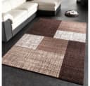 Paco Home Teppich Mondial 105 Braun Modernes Karo Muster Kurzflor Bild 2
