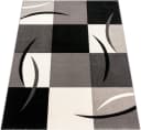 PACO HOME Teppich Diamond 665 Schwarz/Weiß 3D-Design Kurzflor Bild 1
