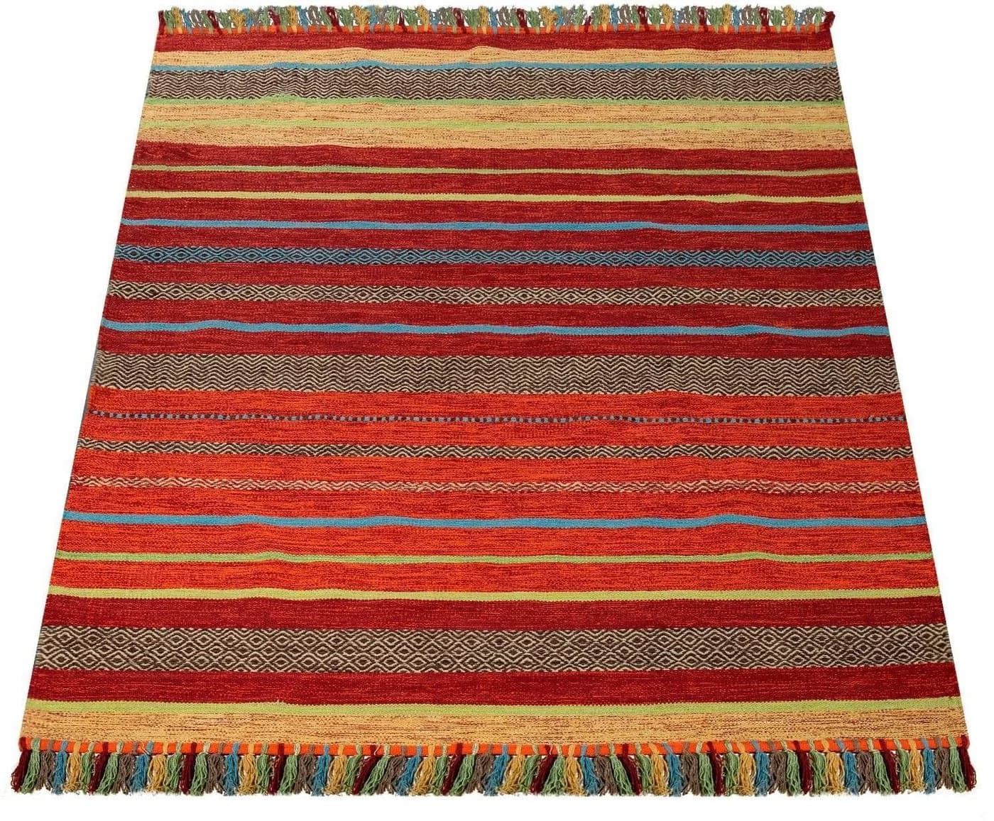 Paco Home Teppich Kilim 213 Wendeteppich Baumwolle Gestreift - Bild 2