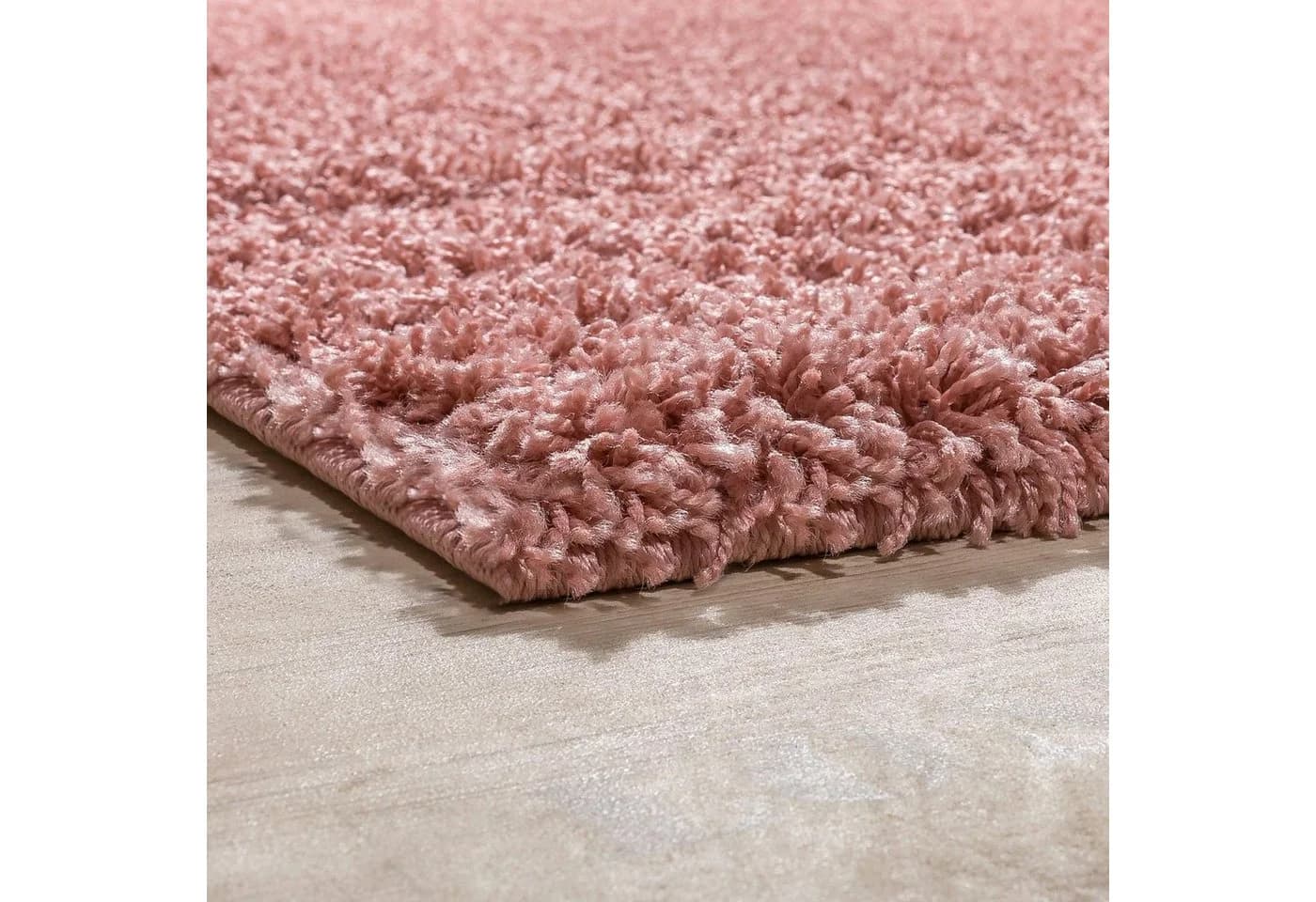 PACO HOME Teppich Twister 500 Pink Uni Hochflor Shaggy - Bild 4