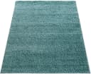 PACO HOME Teppich Twister 500 Shaggy Uni türkis-blau Bild 1