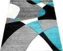 PACO HOME Teppich Diamond 664 Türkis Blau 3D-Design Kurzflor Bild 1