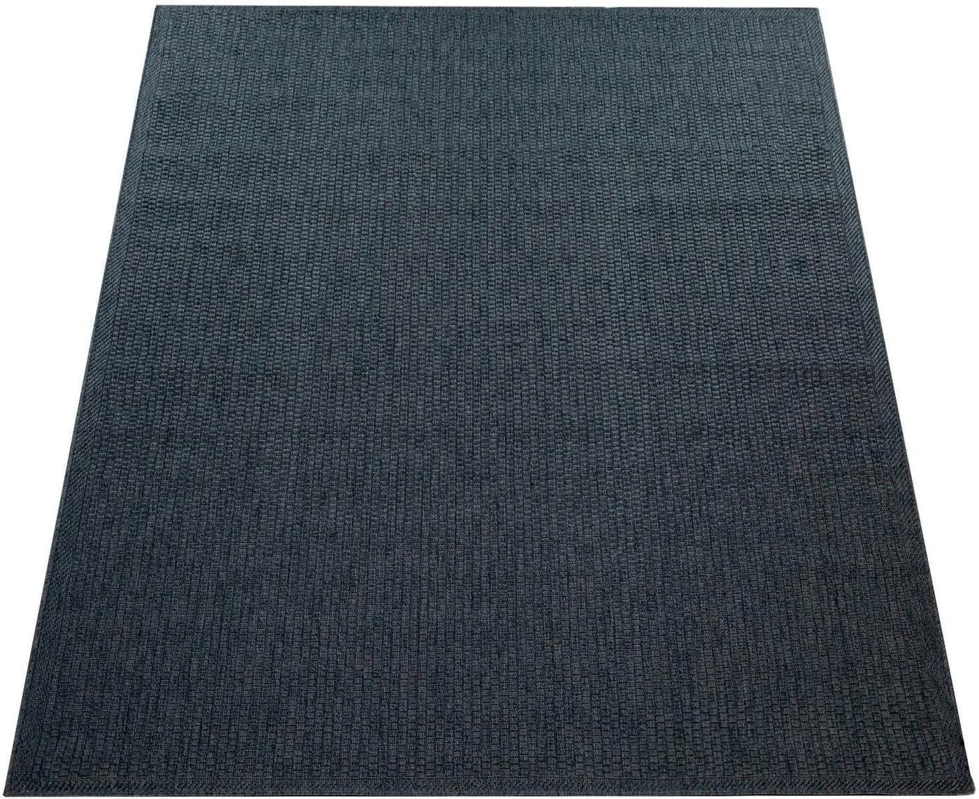 PACO HOME Teppich Timber 125 Navy Outdoor
