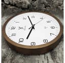 Holzwerk Funkwanduhr Loft Design Braun Beige Weiß 30cm Bild 1