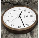 Holzwerk Funkwanduhr Loft Design Braun Beige Weiß 30cm Bild 3