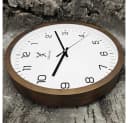 Holzwerk Wanduhr Designer Loft Quarz Wanduhr 30 cm Braun/Weiß Bild 1