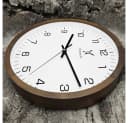 Holzwerk Wanduhr Designer Loft Quarz Wanduhr 30 cm Braun/Weiß Bild 3