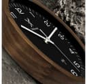 Holzwerk Funkwanduhr 30cm Massivholz Braun Schwarz Bild 5
