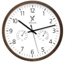 Holzwerk Wanduhr mit Thermometer & Hygrometer Beige/Braun Bild 2