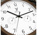 Holzwerk Wanduhr mit Thermometer & Hygrometer Beige/Braun Bild 3
