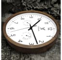 Holzwerk Wanduhr mit Thermometer & Hygrometer Beige/Braun Bild 4