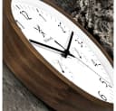 Holzwerk Wanduhr mit Thermometer & Hygrometer Beige/Braun Bild 5