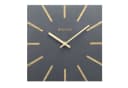 Holzwerk Eckige Designer Holz Quarzwanduhr Braun/Grau/Beige Bild 2