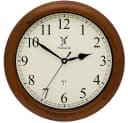 Holzwerk Funkwanduhr Designer Loft Braun Beige Analog Bild 2