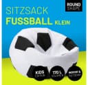 Lumaland Sitzsack Luxury Fußball Gaming Sitzkissen Bodenkissen Schwarz/Weiß Bild 1