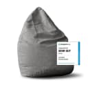 Lumaland Sitzsack Luxury XL Grau Microvelours Bild 2