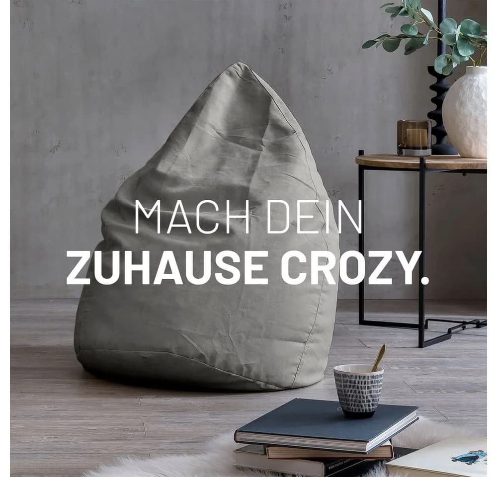 Lumaland Sitzsack Luxury XL Grau Microvelours - Bild 3