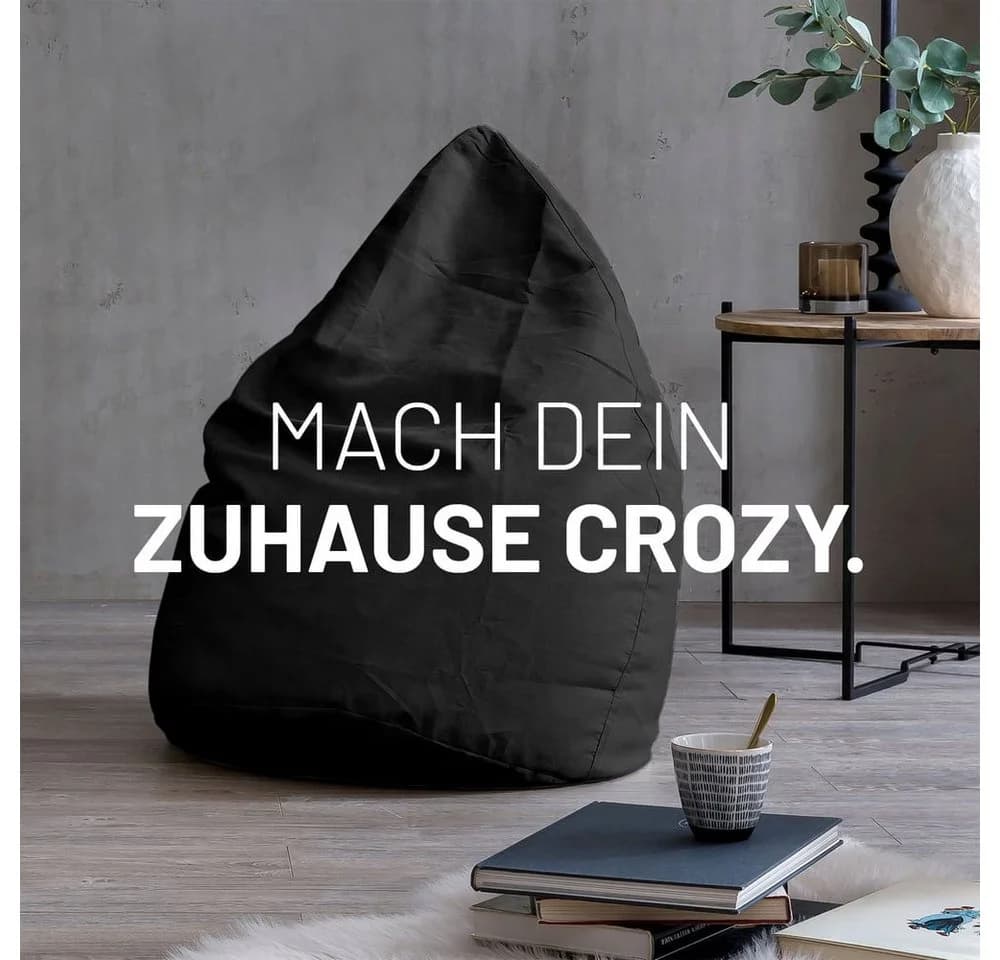Lumaland Sitzsack Luxury XL Schwarz Microvelours - Bild 3