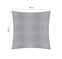 Lumaland Sonnensegel 3x3m Grau HDPE UV-Schutz Bild 3