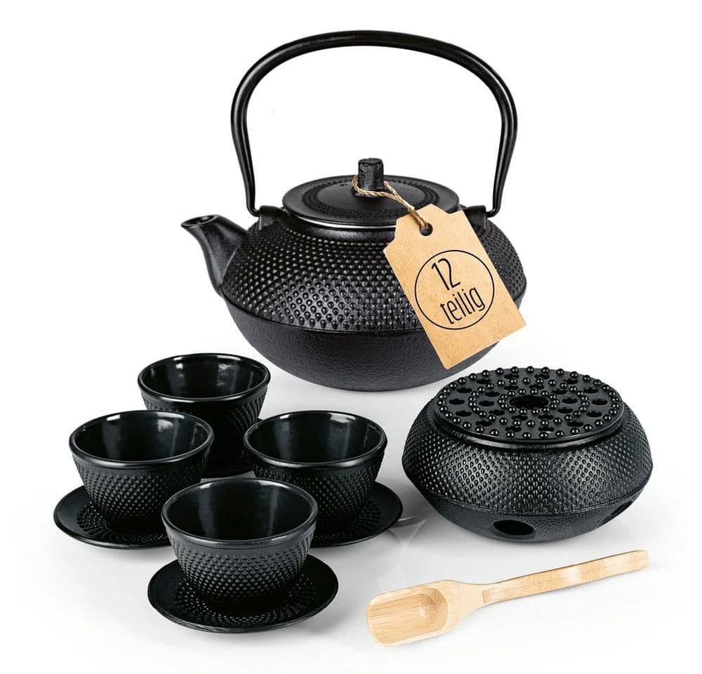 Lumaland Teeservice Set 12-teilig Gusseisen Tetsubin Schwarz - Bild 2