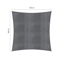 Lumaland Sonnensegel 4x4m Quadrat Grau HDPE UV-Schutz Bild 3