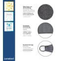 Lumaland Sonnensegel 4x4m Quadrat Grau HDPE UV-Schutz Bild 4