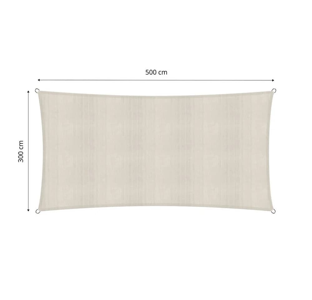 Lumaland Sonnensegel 3x5m HDPE UV-Schutz Beige - Bild 3