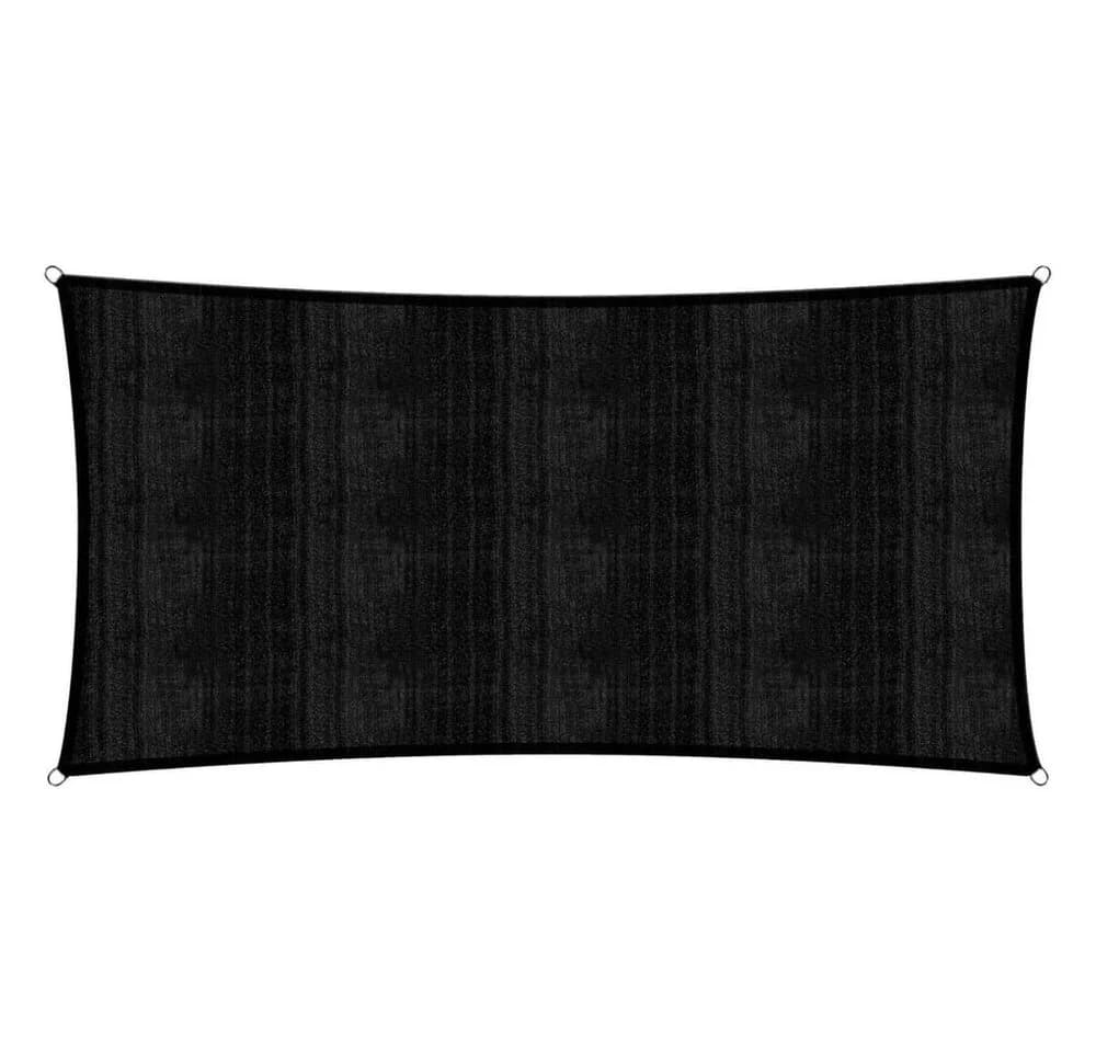 Lumaland Sonnensegel 5x7m Schwarz HDPE UV-Schutz - Bild 2