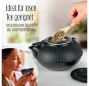 Lumaland Teekanne Gusseisen 1,4L Asia Hobnail Design Schwarz Bild 5