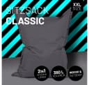 Lumaland Sitzsack XXL 380L Grau Wasserfest Indoor Outdoor Bild 1