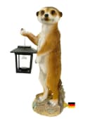 Kremers Schatzkiste Erdmännchen Eddy Gartenfigur mit Solarlaterne Bild 2
