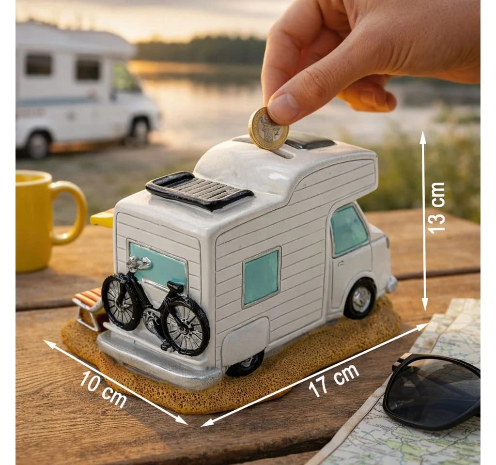Kremers Schatzkiste Wohnmobil Spardose XXL 19 cm - Bild 3