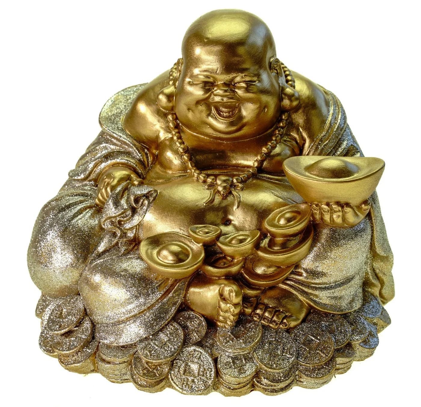 Kremers Schatzkiste Glücksbuddha Spardose XXL Bunt Polyresin - Bild 2