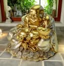 Kremers Schatzkiste Glücksbuddha Spardose XXL Bunt Polyresin Bild 4