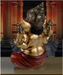 Kremers Schatzkiste Dekofigur Ganesha sitzend Gold Bild 3