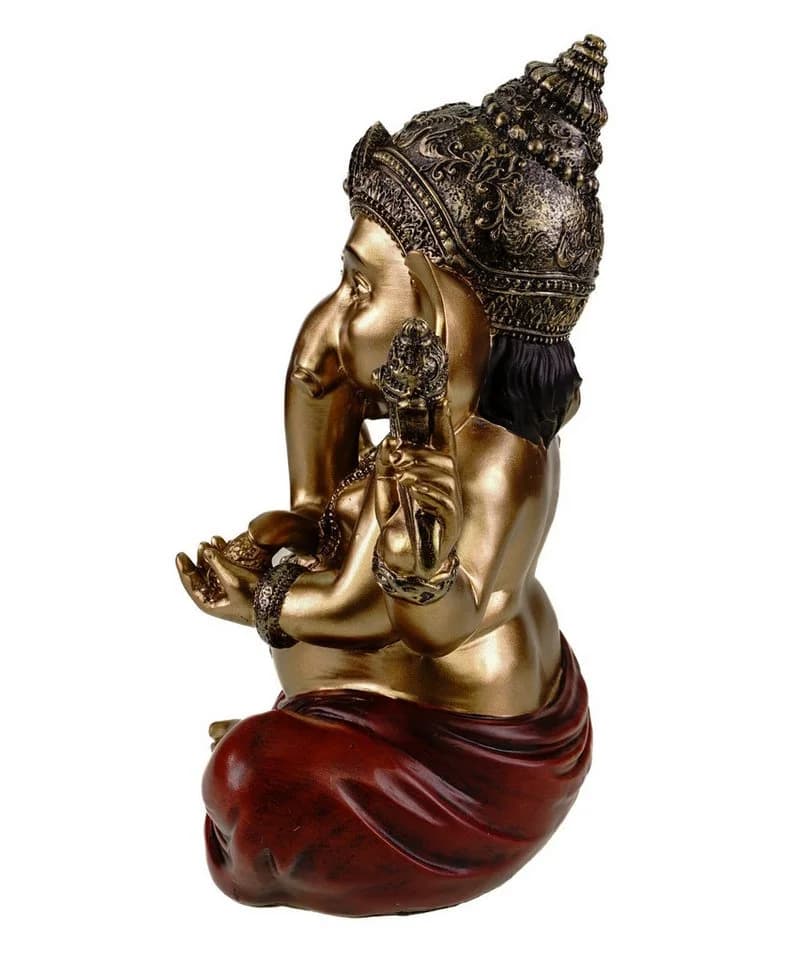 Kremers Schatzkiste Dekofigur Ganesha sitzend Gold - Bild 5