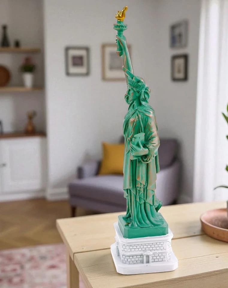 Kremers Schatzkiste Freiheitsstatue 22 cm Grün Polyresin Handbemalt Statue of Liberty - Bild 4