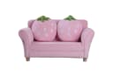 HOMCOM Kinder Sofa Erdbeer-Motiv mit 2 Kissen Korallenvlies Bild 1