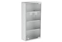 HOMCOM Medizinschrank Edelstahl mit 4 Fachböden und Glastür Bild 3