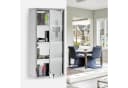 HOMCOM Medizinschrank Edelstahl mit 4 Fachböden und Glastür Bild 4