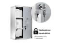 HOMCOM Medizinschrank mit Schloss Edelstahl Glastür Bild 4